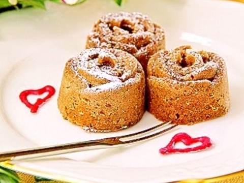 HMとレンジで超簡単2分♡可愛いプチチョコケーキ